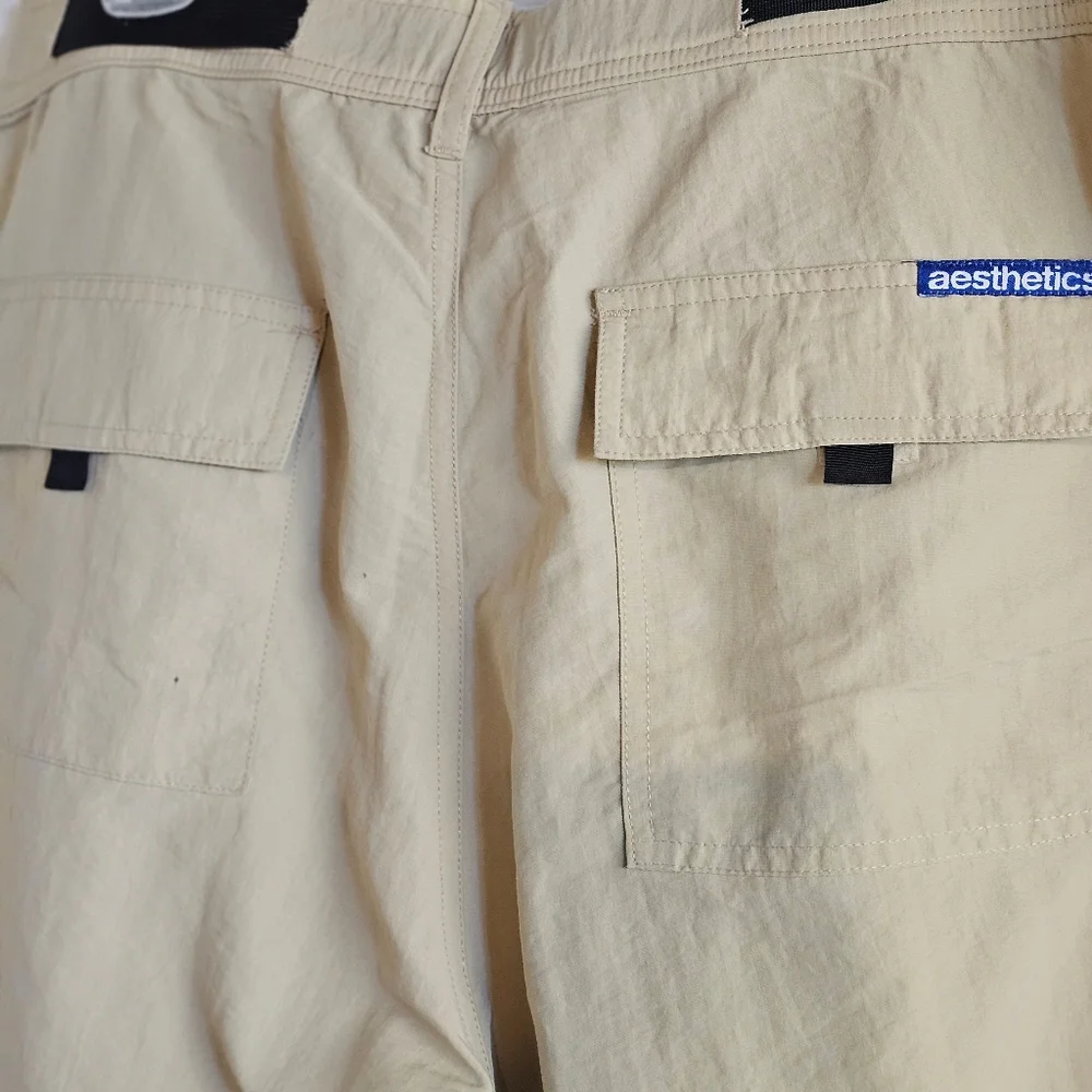 Men's Aesthetics Tan Belted Cargo Pants SZ 36 - Picture 6 of 9